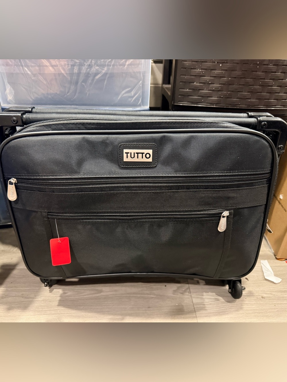Black Rolling Travel Bag - Durable Carry-On Luggage